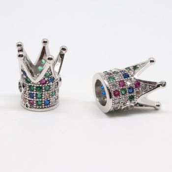 Perla Kruna 12x10 mm Rodijum+CZ    (  333003 )