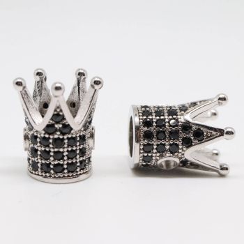 Perla Kruna 12x10 mm Rodijum+CZ    (  333005 )