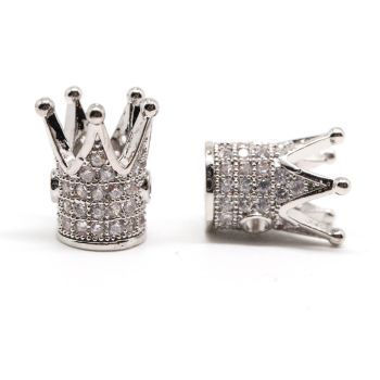Perla Kruna 12x10 mm Rodijum+CZ    (  333006 )