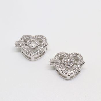 Perla 13x10 mm Rodijumu + CZ cirkoni (  334026 )