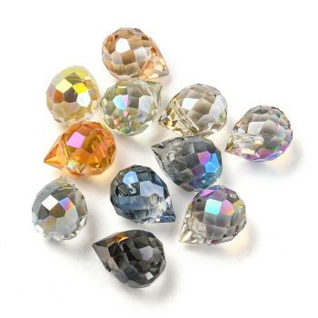 Brušene staklene perle suza 10x8mm, rupa 1,2mm (K06201A)