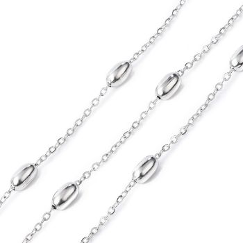 304 Stainless steel lanac 2x1.5x0.3 mm , kuglice 7x4mm (I02002C)