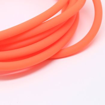 Kaučuk šuplji 5 mm- rupa 3.5mm, boja neon narandžasta ( 710107 )
