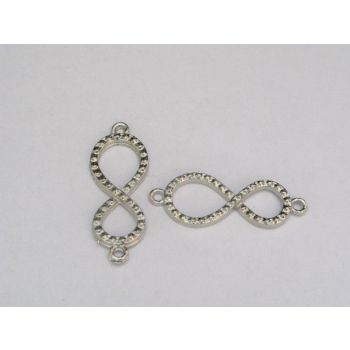 Metalni link - infiniti znak 30x10mm- boja antik srebra (743 i)