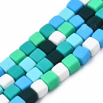 Perle od polimerne gline 6x6x6mm (06003)
