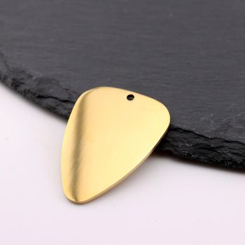 Stainless Steel privezak Gold 29x40x1 mm, rupa 2mm (23SSK11AG)