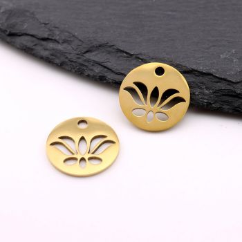 Stainless Steel privezak Gold 16 x1 mm, rupa 2mm (23SSK02AG)