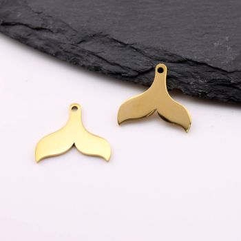 Stainless Steel privezak Gold 17 x 16 x1 mm, rupa 2mm (23SSK02BG)