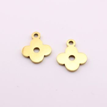 Stainless Stee privezakl Gold 12 x1 mm, rupa 2mm (23SSK04BG)