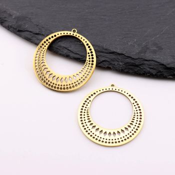 Stainless Steel privezak Gold 28x1 mm, rupa 2mm (23SSK12BG)