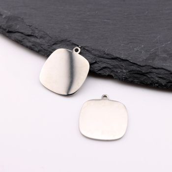 Stainless Steel privezak 17x20 x1 mm, rupa 2mm (23SSK01C)