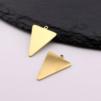 Stainless Steel privezak Gold  17x23 x1 mm, rupa 2mm (23SSK01AG)