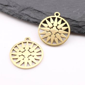 Stainless Steel privezak Gold 17x1 mm, rupa 2mm (23SSK07G)