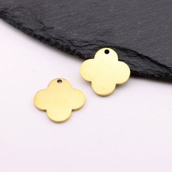 Stainless Steel privezak Gold 15x1 mm, rupa 2mm (23SSK14AG)