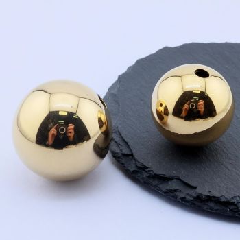 304 Stainless Steel Perla 25x25 mm/1 kom Gold IP...26SS18-G