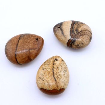 Privezak prirodni kamen Pejzažni Jaspis -Suza 18*23 mm ...25KP05-04