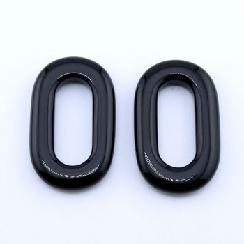 Konektor/Perla prirodni kamen Crni Ahat- 25*40*6 mm...25KP26-02