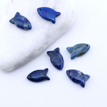 Privezak prirodni kamen Lapis Lazuli -Fish 12*22 mm ...25KP29-04