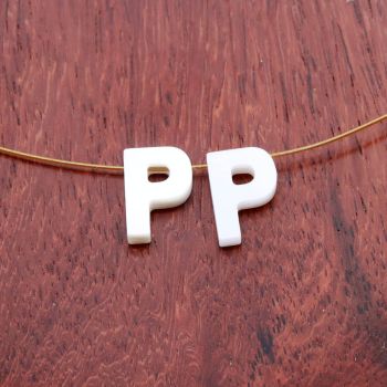 Perla/Privezak od Sedefa- slovo P...S278-087A