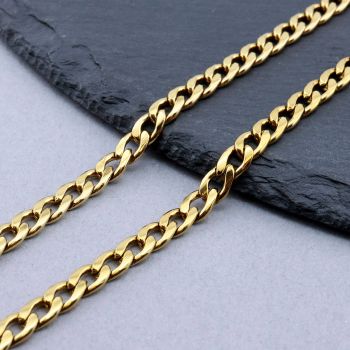 304 Stainless Steel Lanac 7x5x1.5mm Gold...SSL-K016-02A-G-10m
