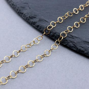 304 Stainless Steel Vareni Lanac 3.6x0.3mm Gold...SSL-F011-05A-G-10m