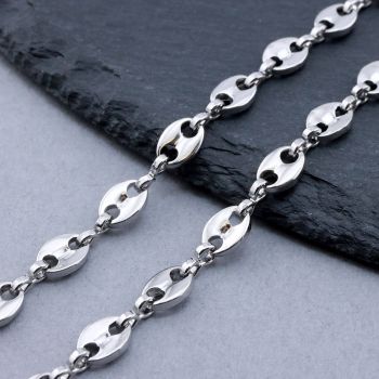 304 Stainless Steel Coffe Bean Lanac 7x5mm...SSL-101131-35P