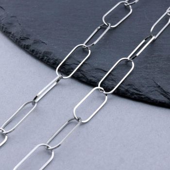 304 Stainless Steel Paperclip Lanac 20x8x1mm...SSL-T003-25P-20m
