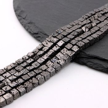 Galvanizovana Vulkanska Lava 4x4 mm...23HEM37-1