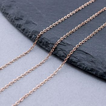 304 Stainless Steel Lanac 1.5x1x0.3mm Rose Gold...SSL-Q001-10-RG-25m