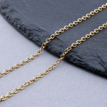 304 Stainless Steel Lanac 2.5x2x0.5mm Gold...SSL-H009-27G-10m