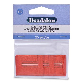 Čvrsta igla za nizanje perli, Veličina 12, za konce do veličine 0.18 mm, 5 komad   ( BEJNEEH12/25)
