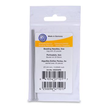 Upletena igla za nizanje perli, FINE, debljina 0,23 mm, 1 komad   ( BEJNEETW-F/25)
