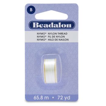 Nymo konac, veličina B, 0,2 mm, Bela boja   ( BENYMO-BW )