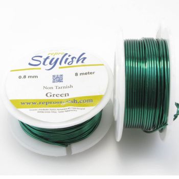Bižuterijska žica u boji- GREEN Non Tarnish  0,8 mm. BZGR08