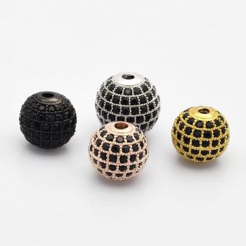 Perle pozlata Gold  sa Cubic Zirconia 8mm (CZ-R8mm-ZC)