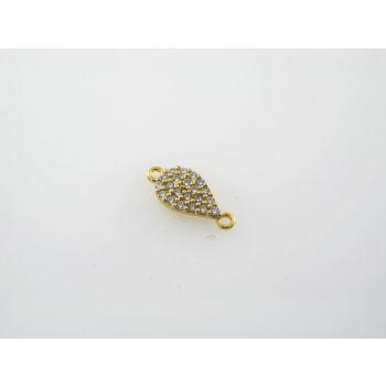 Konektor pozlata  18K sa Cubic cirkonima 15 x 6 x 3 mm ( CZ-ZLP106)