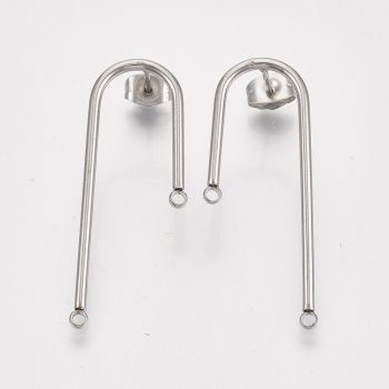 304 Stainless Steel Udica za minđuše 37x15 mm/3 para...S079-143A