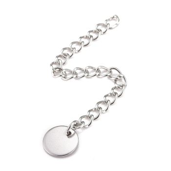 304 Stainless Steel Lančani produžetak sa priveskom/6kom...F268-48P