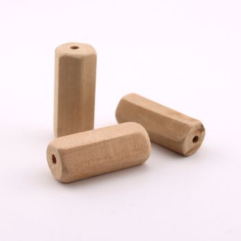 Drvene ukrasne perle 14x35mm,  rupa oko 3 mm. Natur drvo bez laka i boje ( 23DP04C)