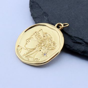 Medaljon 28x25 mm, 18k Pozlata...P-O036-21G