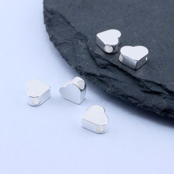 Perla Srce 6x7x3 mm, Silver plated...P-D075-20S-RS