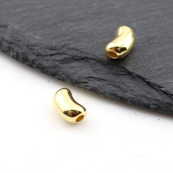 Perla ukrasna 10x6,3x2,2mm, rupa oko 2mm- Pozlata 18k. (  23MK39G )