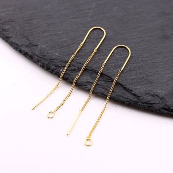 Osnova za mindjuše 10x8mm, lanac 30mm, Pozlata 18k.  ( 23MK45G )