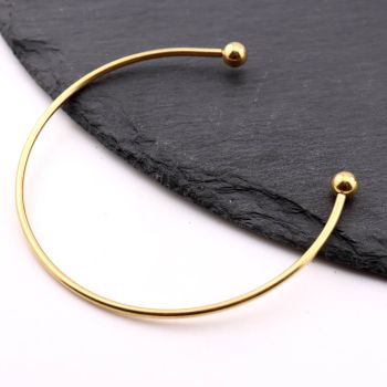 Stainless Steel Gold narukvica 65 x 2 mm, skidajući krajevi 6mm (23SSK18G)