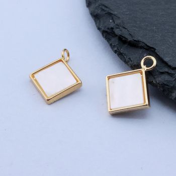 Privezak 8x8 mm, 18k Pozlata...P-T054-29G-NF