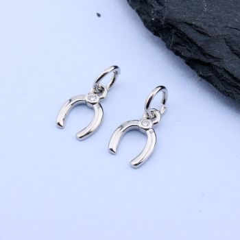 Privezak Potkovica+CZ 9x6 mm,18k Pozlata...P-Q028-25-R