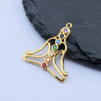 Privezak Čakra 25x23 mm, 18k Pozlata...P-332120G
