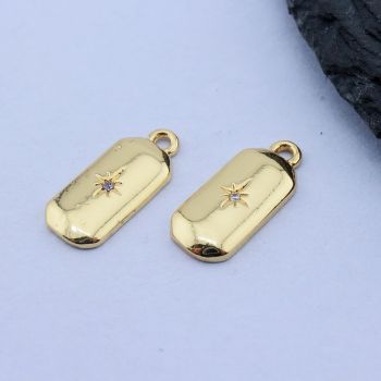 Privezak+CZ Cirkon 14x6 mm,18k Pozlata...P-I054-12G