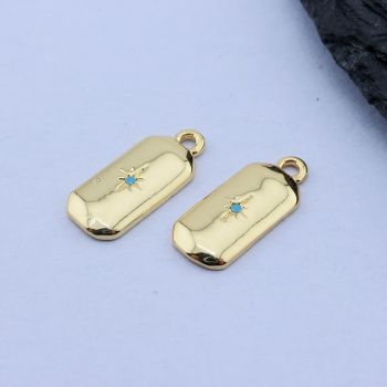 Privezak+CZ Cirkon 14x6 mm,18k Pozlata...P-I054-12G-G1