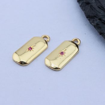 Privezak+CZ Cirkon 14x6 mm,18k Pozlata...P-I054-12G-G2